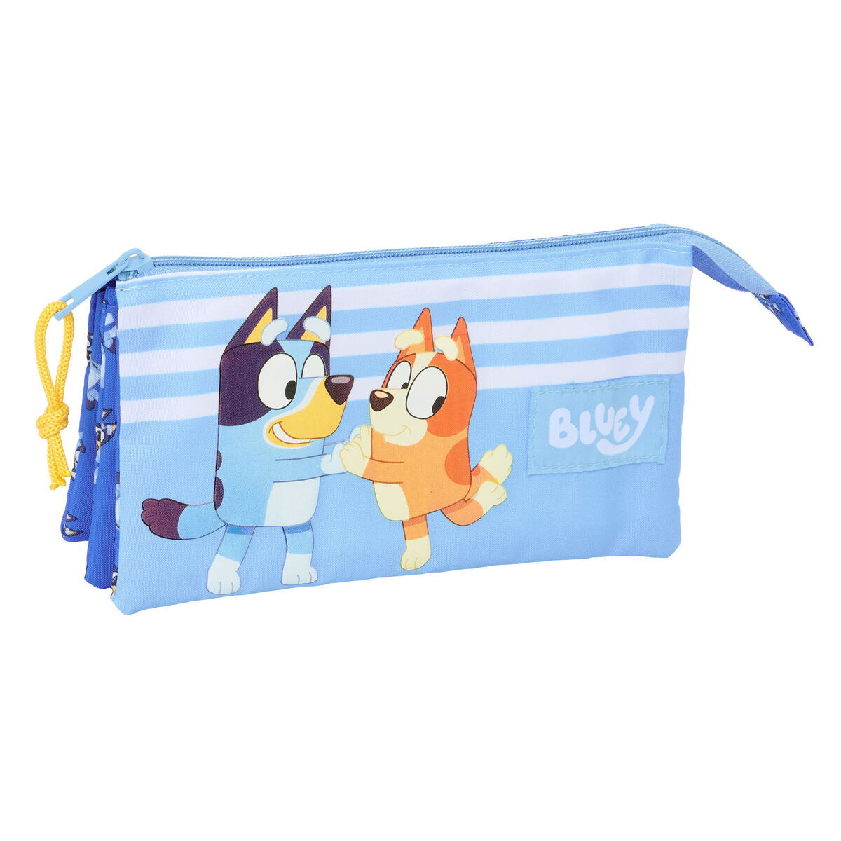 Penar triplu Bluey Let's play Albastru 22 x 12 x 3 cm - Birou și papetărie, Material școlar și educațional