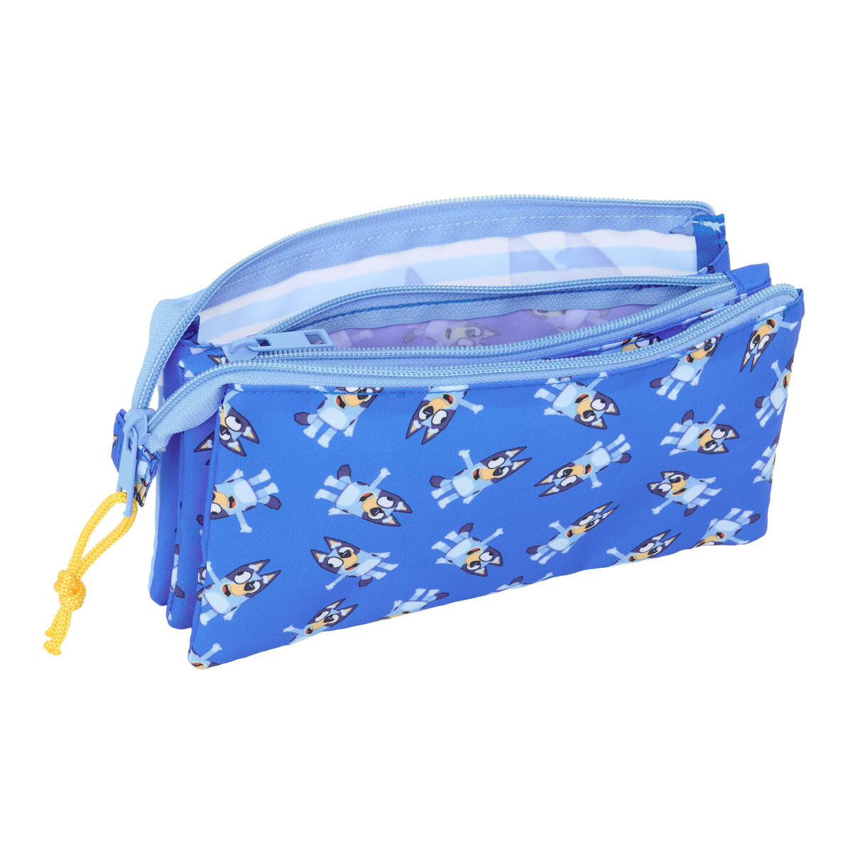 Penar triplu Bluey Let's play Albastru 22 x 12 x 3 cm - Birou și papetărie, Material școlar și educațional