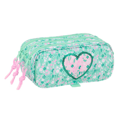Penar triplu Safta Cuore Mentă 21,5 x 10 x 8 cm - Birou și papetărie, Material școlar și educațional