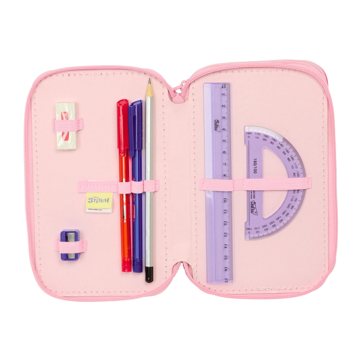 Penar Triplu Lilo & Stitch Ice cream Roz 12,5 x 19,5 x 5,5 cm 37 Piese - Birou și papetărie, Material școlar și educațional