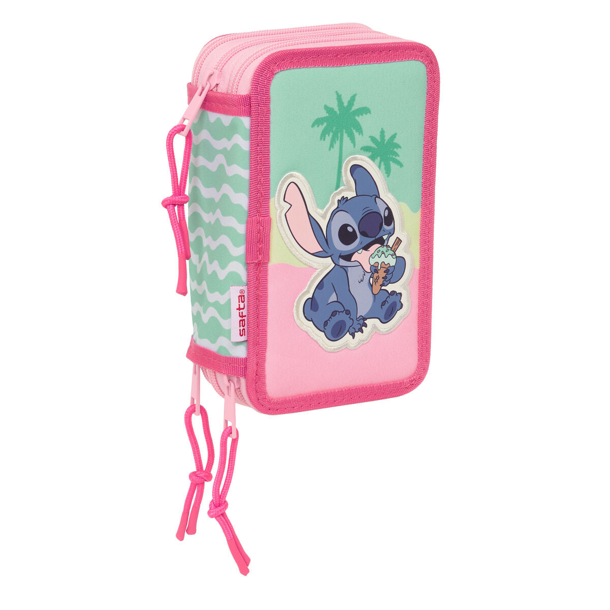 Penar Triplu Lilo & Stitch Ice cream Roz 12,5 x 19,5 x 5,5 cm 37 Piese - Birou și papetărie, Material școlar și educațional