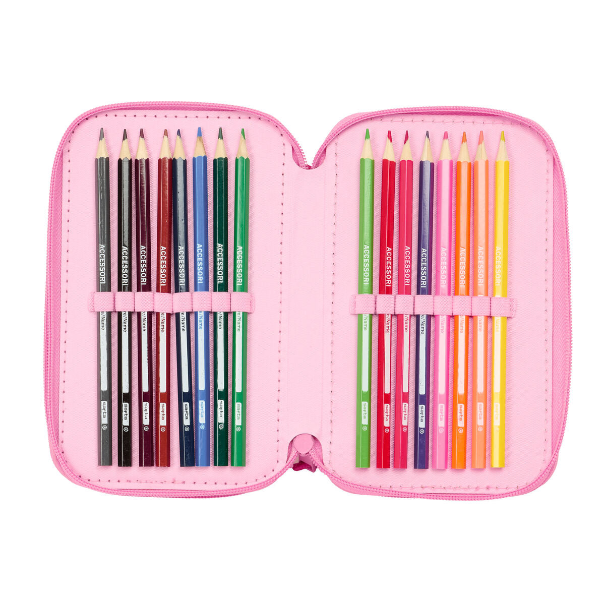Penar Triplu Lilo & Stitch Chill Roz Mentă 12,5 x 19,5 x 5,5 cm 37 Piese - Birou și papetărie, Material școlar și educațional