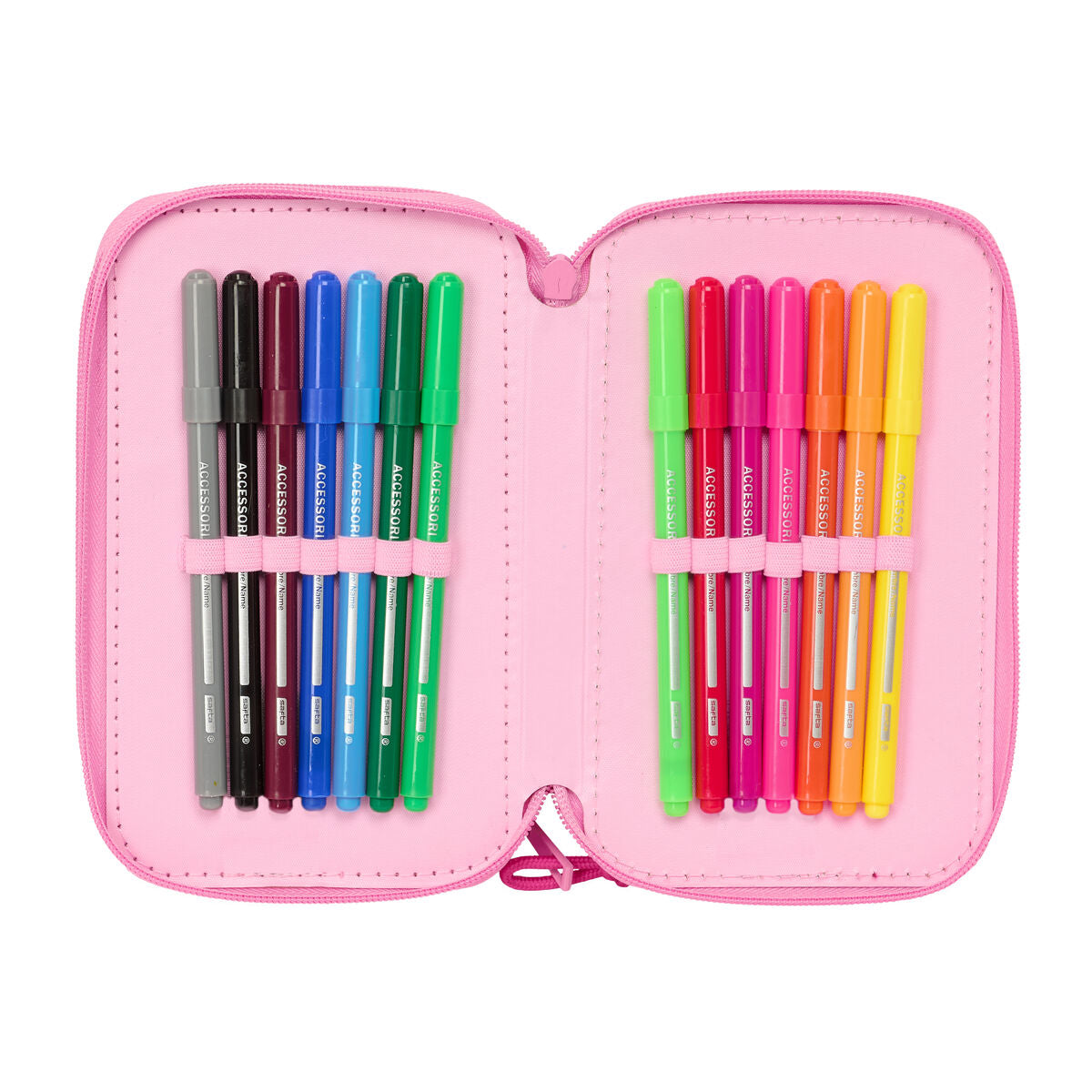 Penar Triplu Lilo & Stitch Chill Roz Mentă 12,5 x 19,5 x 5,5 cm 37 Piese - Birou și papetărie, Material școlar și educațional