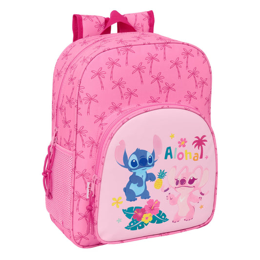 Ghiozdan Lilo & Stitch Chill Roz 32 x 38 x 12 cm - Birou și papetărie, Material școlar și educațional