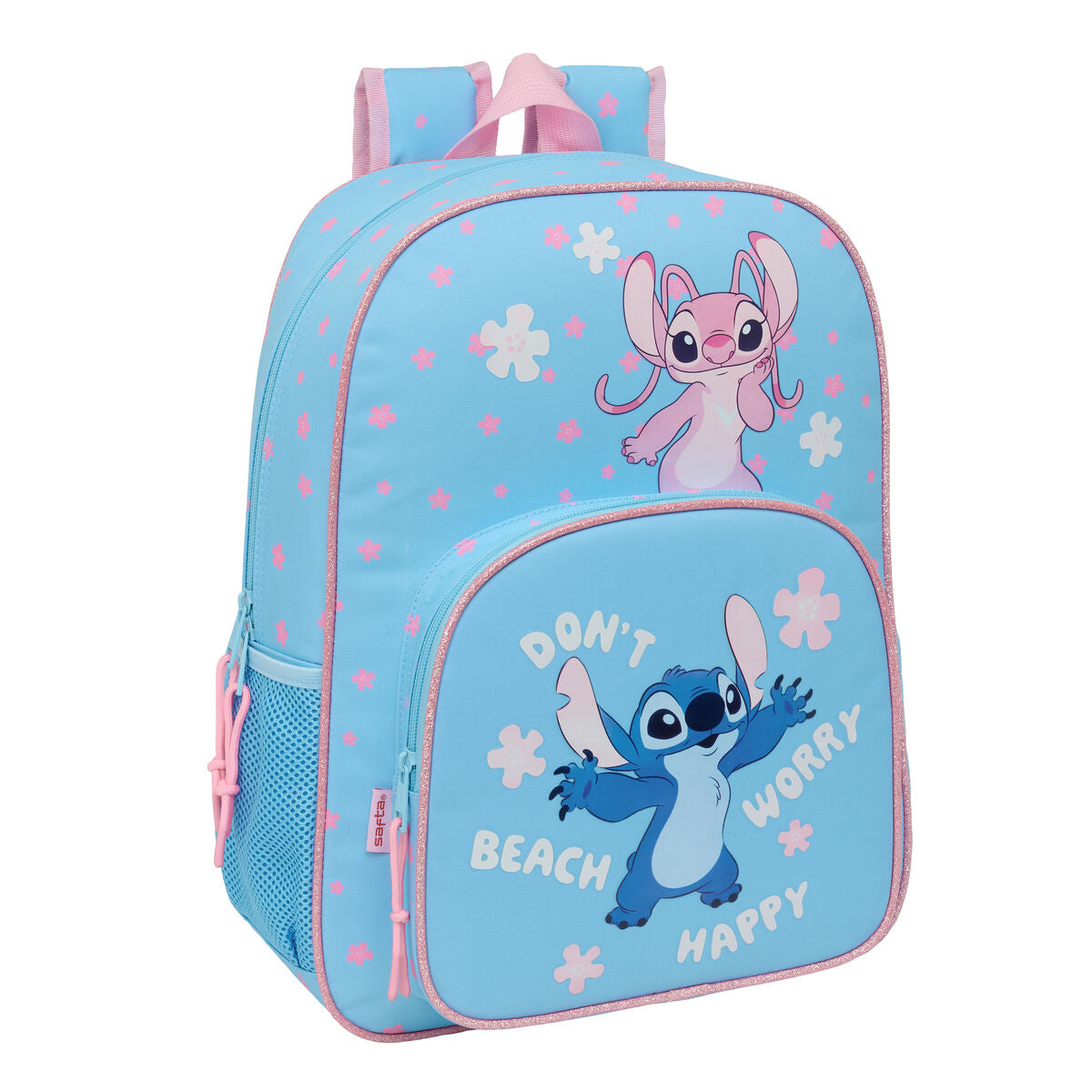 Ghiozdan Lilo & Stitch Happy Albastru celest 33 x 42 x 14 cm - Birou și papetărie, Material școlar și educațional
