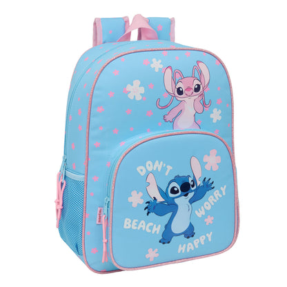 Ghiozdan Lilo & Stitch Happy Albastru celest 33 x 42 x 14 cm - Birou și papetărie, Material școlar și educațional