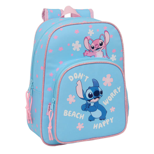 Ghiozdan Lilo & Stitch Happy Albastru celest 26 x 34 x 11 cm - Birou și papetărie, Material școlar și educațional