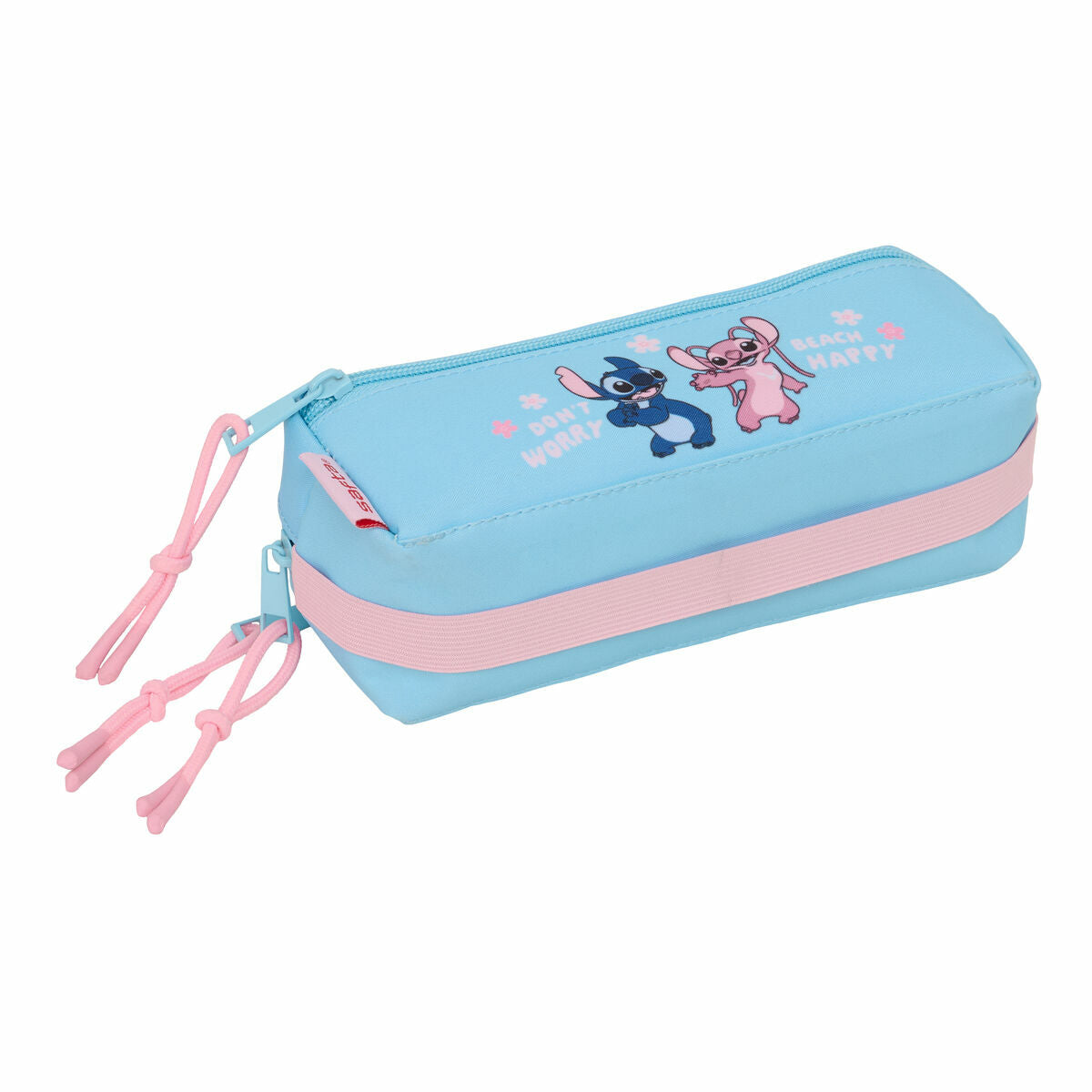 Penar triplu Lilo & Stitch Happy Albastru celest 22 x 8,5 x 6 cm - Birou și papetărie, Material școlar și educațional