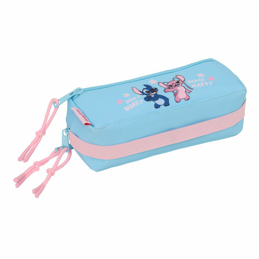 Penar triplu Lilo & Stitch Happy Albastru celest 22 x 8,5 x 6 cm - Birou și papetărie, Material școlar și educațional