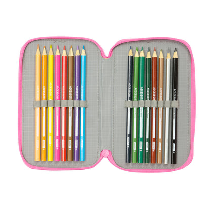Geantă Universală Gabby's Dollhouse Confetti Roz Turquoise 12,5 x 19,5 x 5,5 cm 37 Piese - Birou și papetărie, Material școlar și educațional