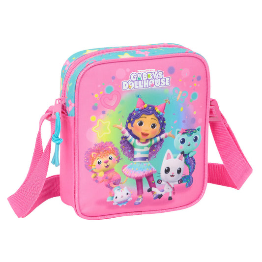 Geantă Bandulieră Gabby's Dollhouse Confetti Roz Turquoise 16 x 18 x 4 cm - Bagaje, Genți de mână