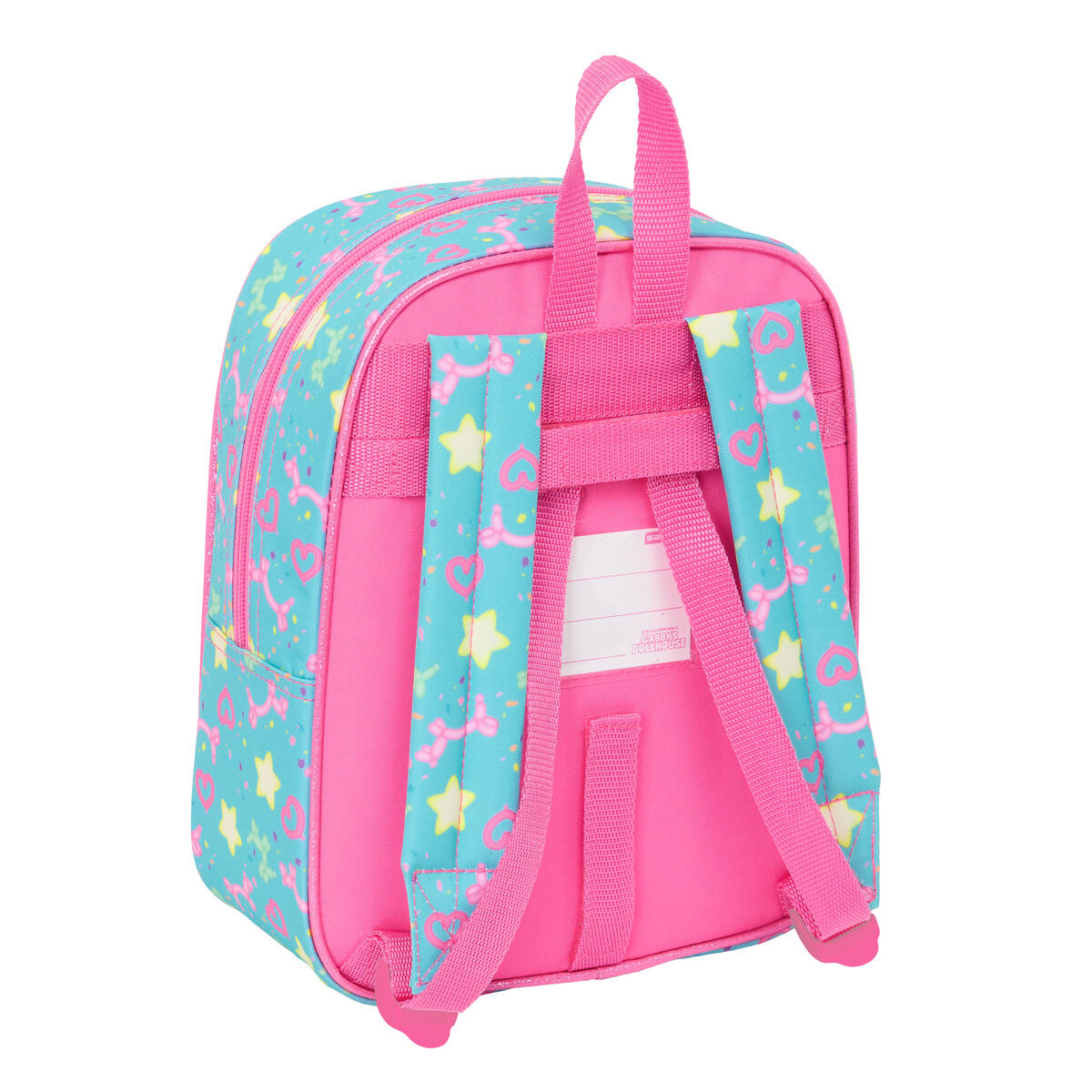 Ghiozdan Gabby's Dollhouse Confetti Roz Turquoise 22 x 27 x 10 cm - Birou și papetărie, Material școlar și educațional