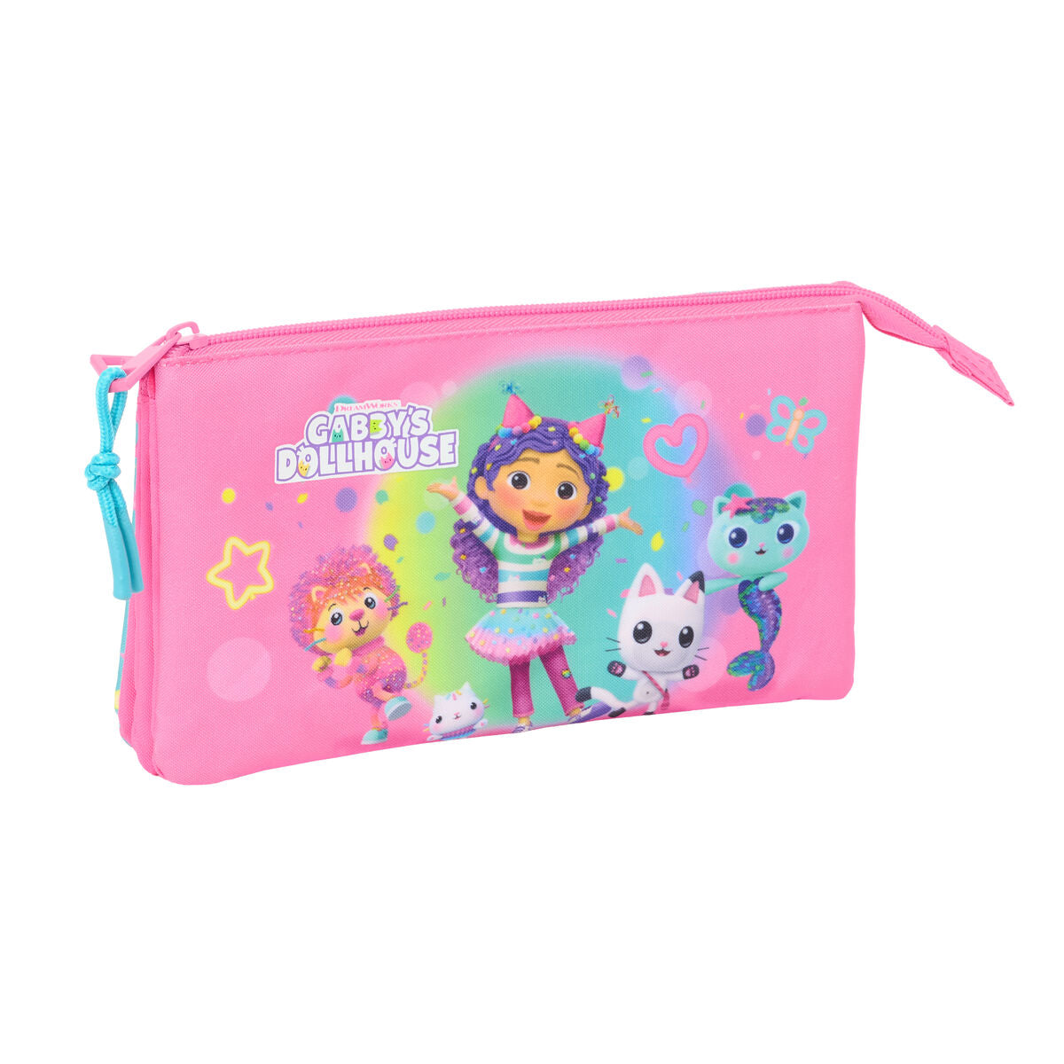Geantă Universală Gabby's Dollhouse Confetti Roz Turquoise 22 x 12 x 3 cm - Birou și papetărie, Material școlar și educațional