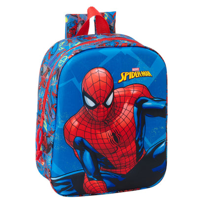 Rucsac pentru Copii Spider-Man Roșu Bleumarin 22 x 27 x 10 cm 3D - Birou și papetărie, Material școlar și educațional