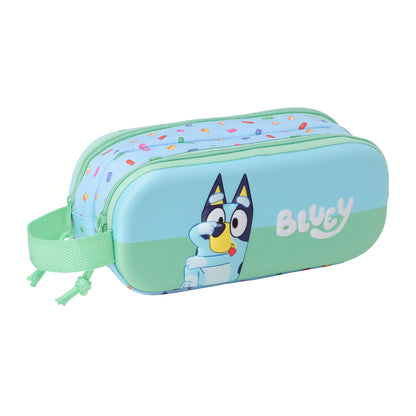 Penar dublu Bluey Albastru 21 x 8 x 6 cm - Birou și papetărie, Material școlar și educațional