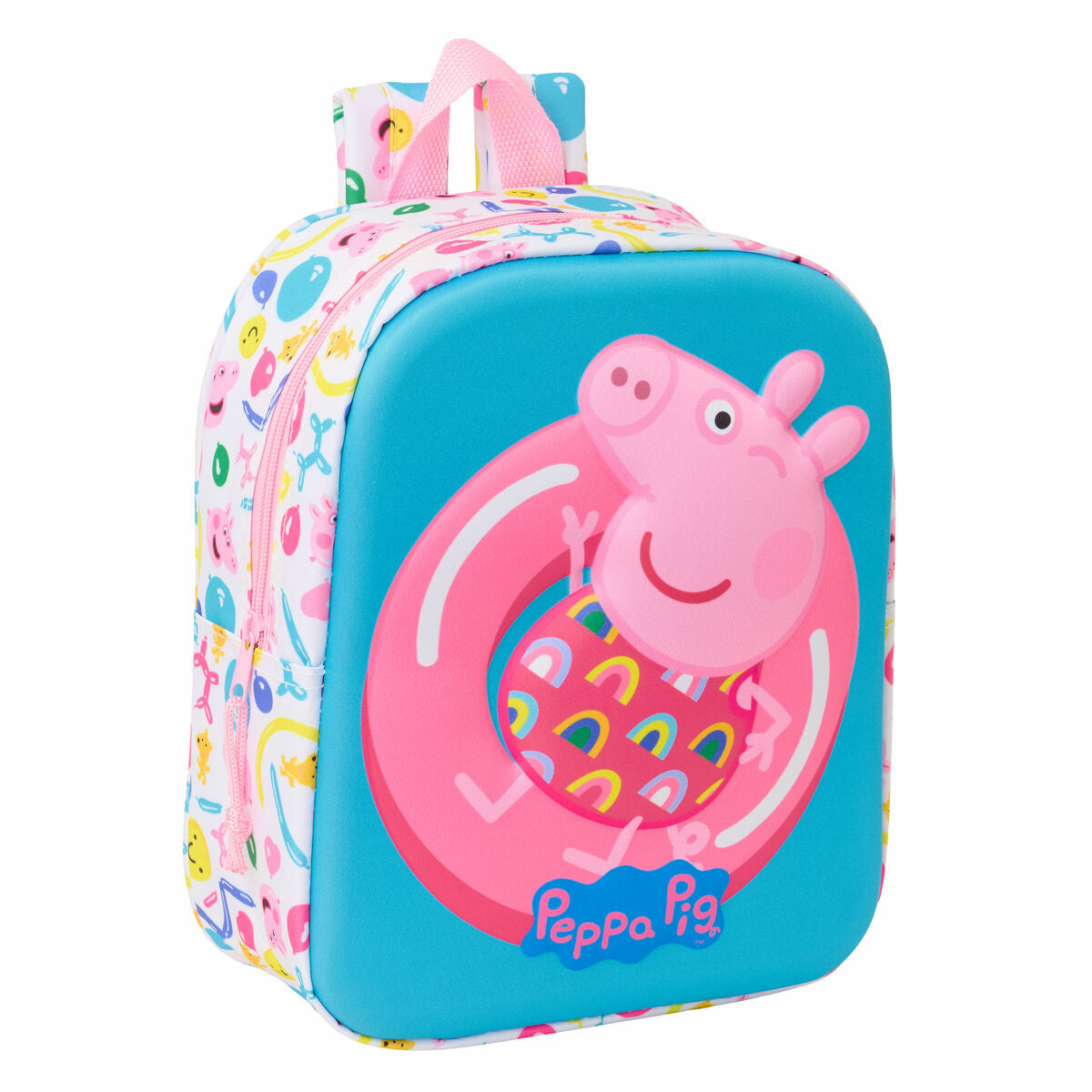 Rucsac pentru Copii Peppa Pig Albastru Alb Roz 22 x 27 x 10 cm 3D - Birou și papetărie, Material școlar și educațional