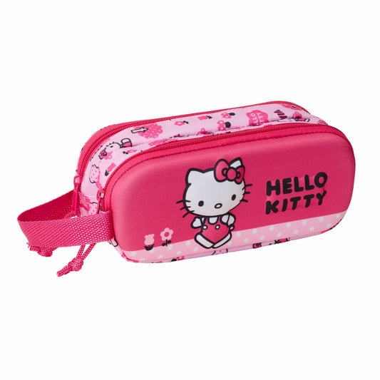 Penar dublu Hello Kitty Roz 21 x 8 x 6 cm - Birou și papetărie, Material școlar și educațional