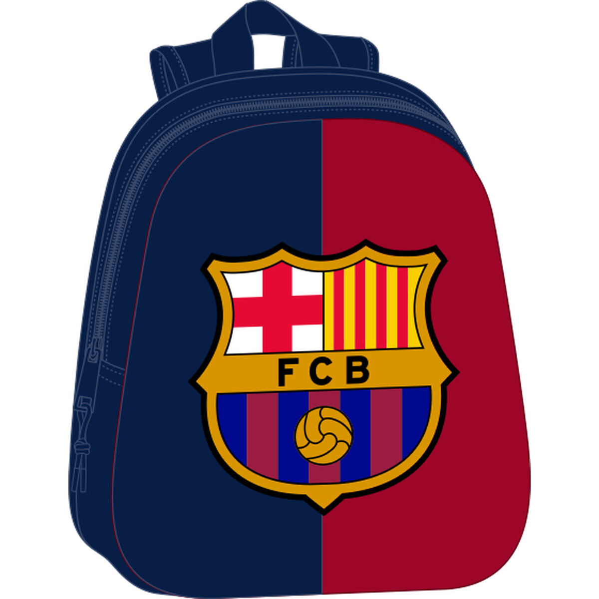 Ghiozdan F.C. Barcelona Albastru Castaniu 27 x 33 x 10 cm - Birou și papetărie, Material școlar și educațional