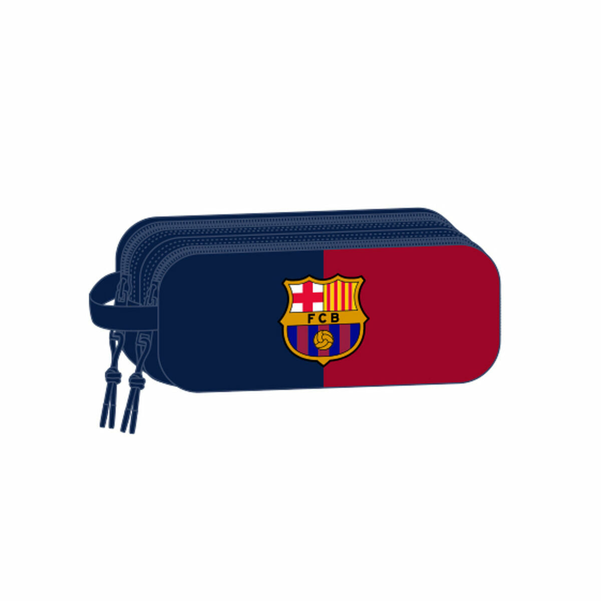 Penar dublu F.C. Barcelona Albastru Castaniu 21 x 8 x 6 cm 3D - Birou și papetărie, Material școlar și educațional