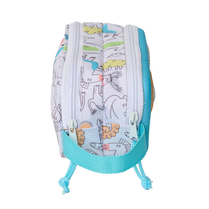Ghiozdan Safta Albastru Alb 21 x 8 x 6 cm - Birou și papetărie, Material școlar și educațional