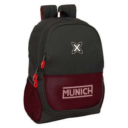 Ghiozdan Munich Vulcan Negru 32 x 44 x 16 cm - Birou și papetărie, Material școlar și educațional