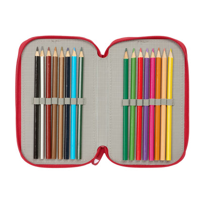 Geantă Universală Sevilla Fútbol Club Roșu 12,5 x 19,5 x 5,5 cm 37 Piese - Birou și papetărie, Material școlar și educațional