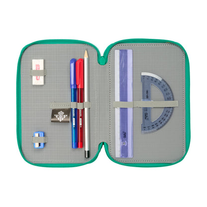 Geantă Universală Real Betis Balompié Acvamarin 12,5 x 19,5 x 5,5 cm 37 Piese - Birou și papetărie, Material școlar și educațional