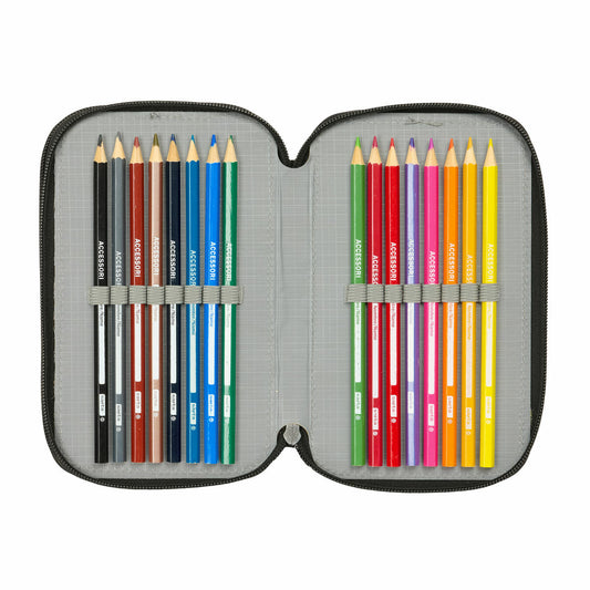 Geantă Universală Hot Wheels Multicolor 12,5 x 19,5 x 5,5 cm 37 Piese - Birou și papetărie, Material școlar și educațional