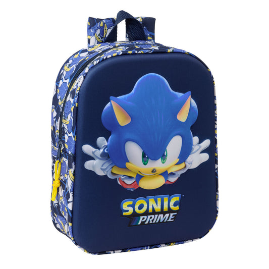 Ghiozdan Sonic City Albastru 22 x 27 x 10 cm - Birou și papetărie, Material școlar și educațional