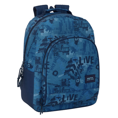 Ghiozdan Safta New edition Bleumarin 32 x 42 x 15 cm - Birou și papetărie, Material școlar și educațional