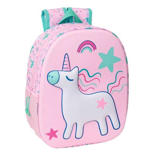 Ghiozdan 3D Safta 27 x 33 x 10 cm Unicorn - Birou și papetărie, Material școlar și educațional