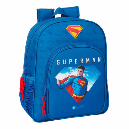 Ghiozdan Superman Albastru 32 x 38 x 12 cm - Birou și papetărie, Material școlar și educațional