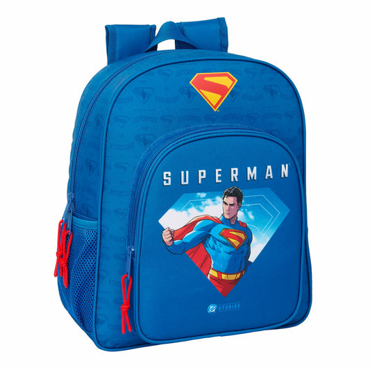 Ghiozdan Superman Albastru 32 x 38 x 12 cm - Birou și papetărie, Material școlar și educațional