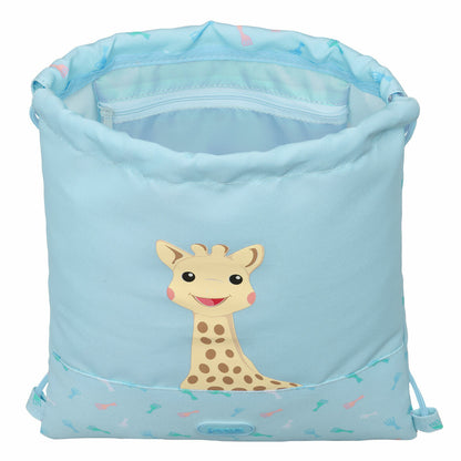 Geantă Rucsac cu Bretele Sophie la Girafe Albastru 26 x 34 x 1 cm - Birou și papetărie, Material școlar și educațional