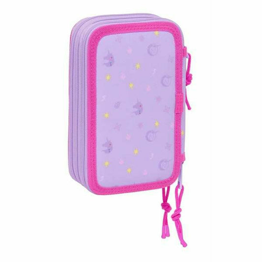 Penar Triplu Unicorn Academy Liliachiu 12,5 x 19,5 x 5,5 cm 37 Piese - Birou și papetărie, Material școlar și educațional