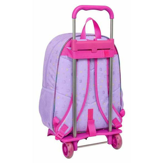 Ghiozdan cu Roți Unicorn Academy Liliachiu 33 x 42 x 14 cm - Birou și papetărie, Material școlar și educațional