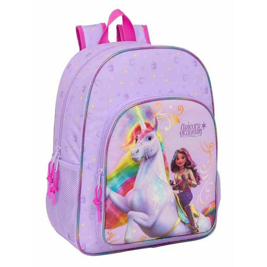Ghiozdan Unicorn Academy Liliachiu 33 x 42 x 14 cm - Birou și papetărie, Material școlar și educațional