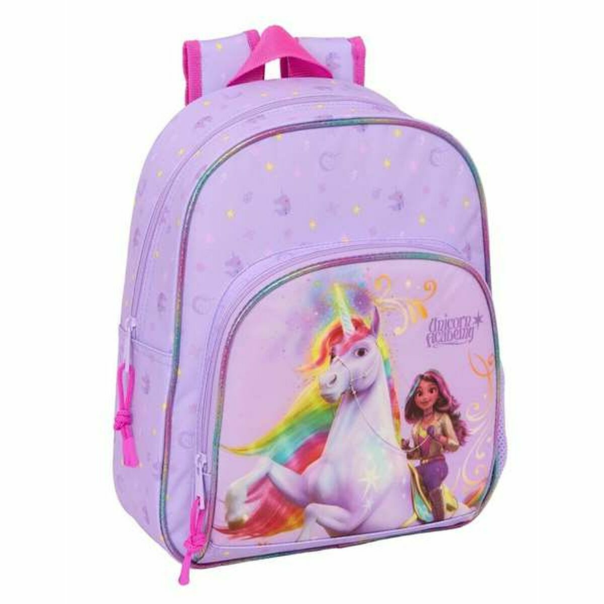Ghiozdan Unicorn Academy Liliachiu 28 x 34 x 10 cm - Birou și papetărie, Material școlar și educațional