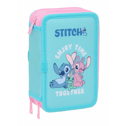 Penar Triplu Stitch Albastru 12,5 x 19,5 x 5,5 cm 37 Piese - Birou și papetărie, Material școlar și educațional