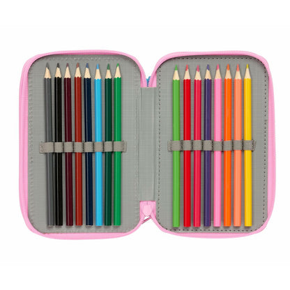 Penar Triplu Stitch Albastru 12,5 x 19,5 x 5,5 cm 37 Piese - Birou și papetărie, Material școlar și educațional