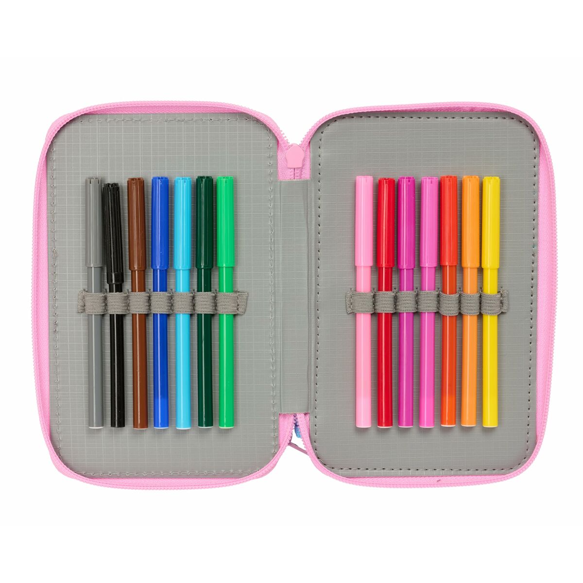 Penar Triplu Stitch Albastru 12,5 x 19,5 x 5,5 cm 37 Piese - Birou și papetărie, Material școlar și educațional