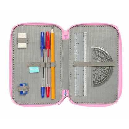 Penar Triplu Stitch Albastru 12,5 x 19,5 x 5,5 cm 37 Piese - Birou și papetărie, Material școlar și educațional