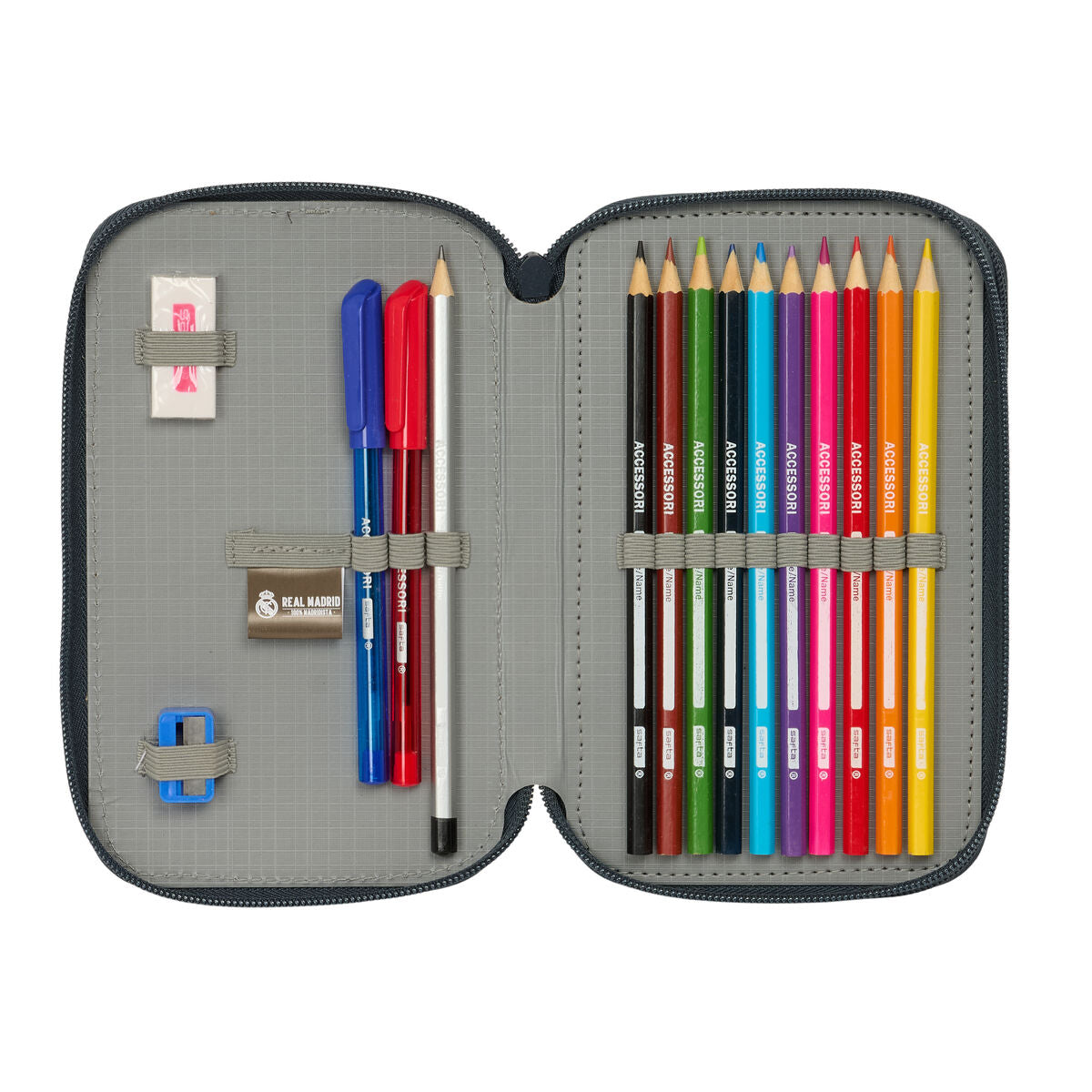 Geantă Universală Real Madrid C.F. Alb 12.5 x 19.5 x 4 cm - Birou și papetărie, Material școlar și educațional