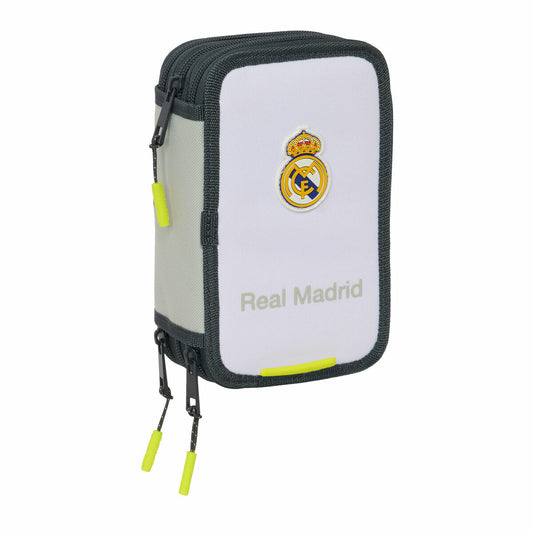Geantă Universală Real Madrid C.F. Alb 12,5 x 19,5 x 5,5 cm 37 Piese - Birou și papetărie, Material școlar și educațional