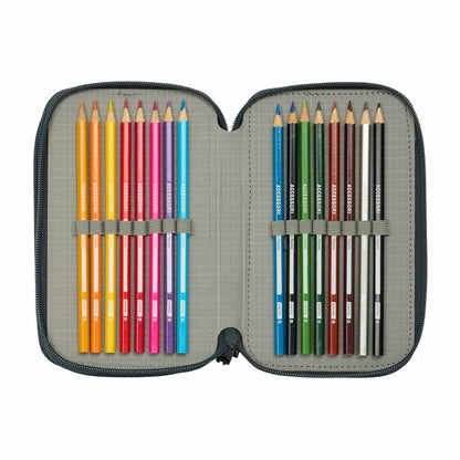 Geantă Universală Real Madrid C.F. Alb 12,5 x 19,5 x 5,5 cm 37 Piese - Birou și papetărie, Material școlar și educațional