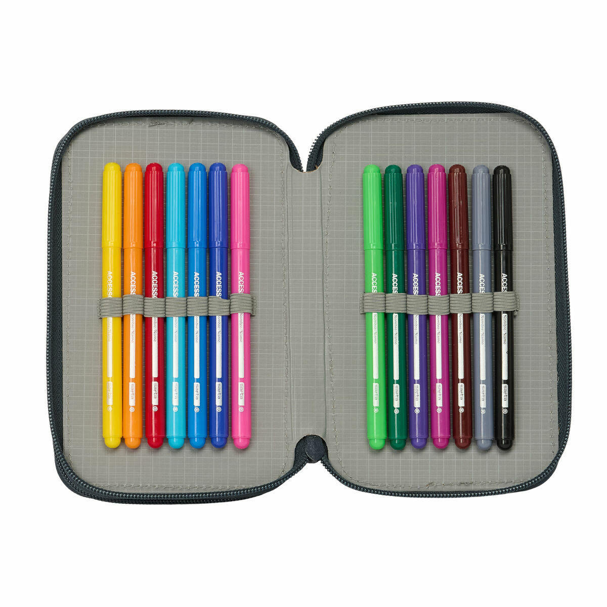Geantă Universală Real Madrid C.F. Alb 12,5 x 19,5 x 5,5 cm 37 Piese - Birou și papetărie, Material școlar și educațional