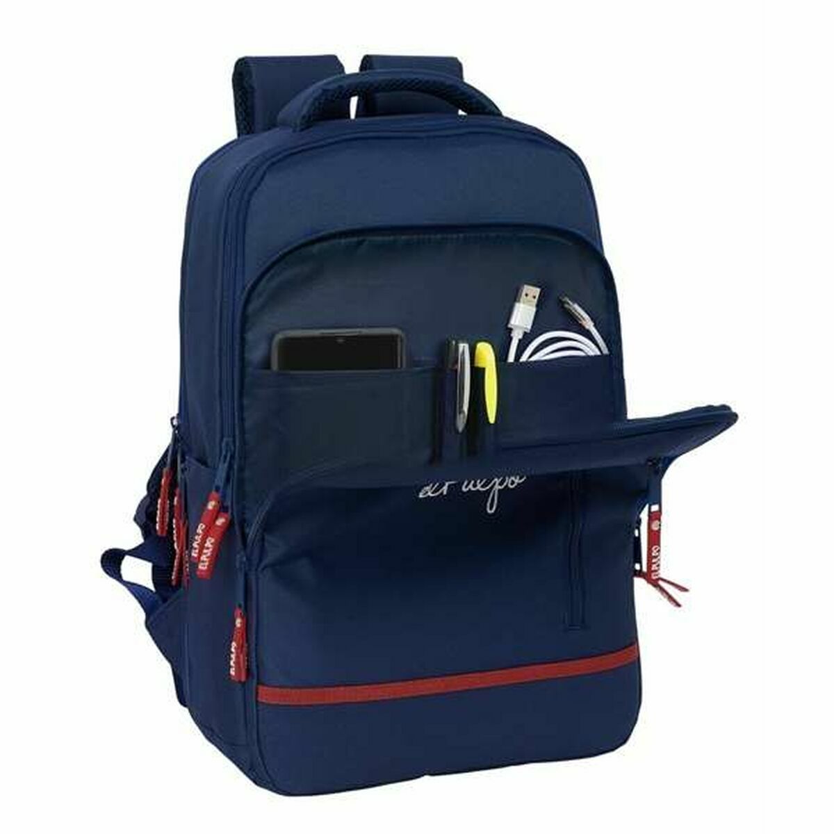 Ghiozdan El Pulpo Bleumarin 29 x 44 x 15 cm - Birou și papetărie, Material școlar și educațional