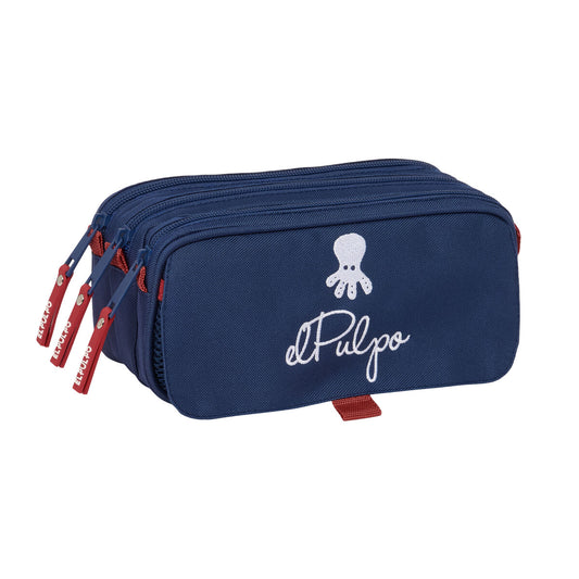 Penar triplu El Pulpo Bleumarin 21,5 x 10 x 8 cm - Birou și papetărie, Material școlar și educațional