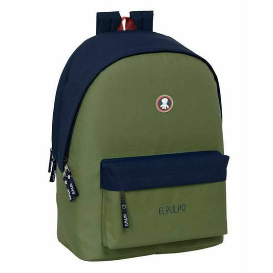 Ghiozdan El Pulpo Bleumarin Kaki 31 x 44 x 18 cm - Birou și papetărie, Material școlar și educațional