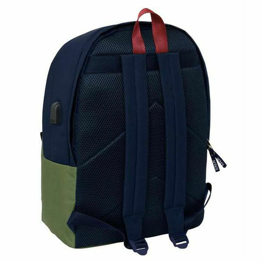 Ghiozdan El Pulpo Bleumarin Kaki 31 x 44 x 18 cm - Birou și papetărie, Material școlar și educațional